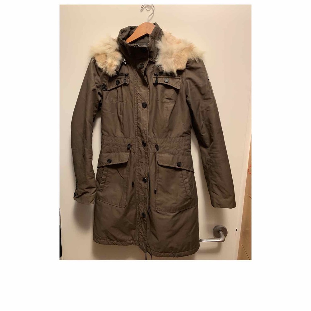 Dawn Levy Quilted Parka with Fox fur lined hood